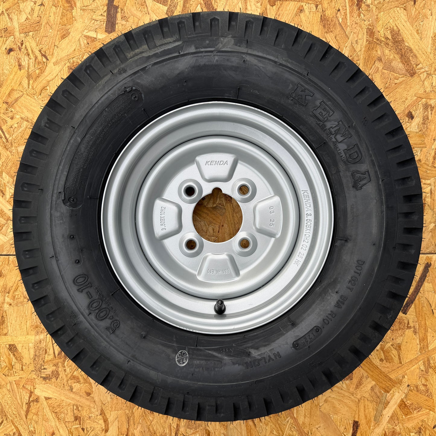 Dinghy Trailer Wheel 10" 5.00-5.20, 4 ply, 4 on 4" PCD