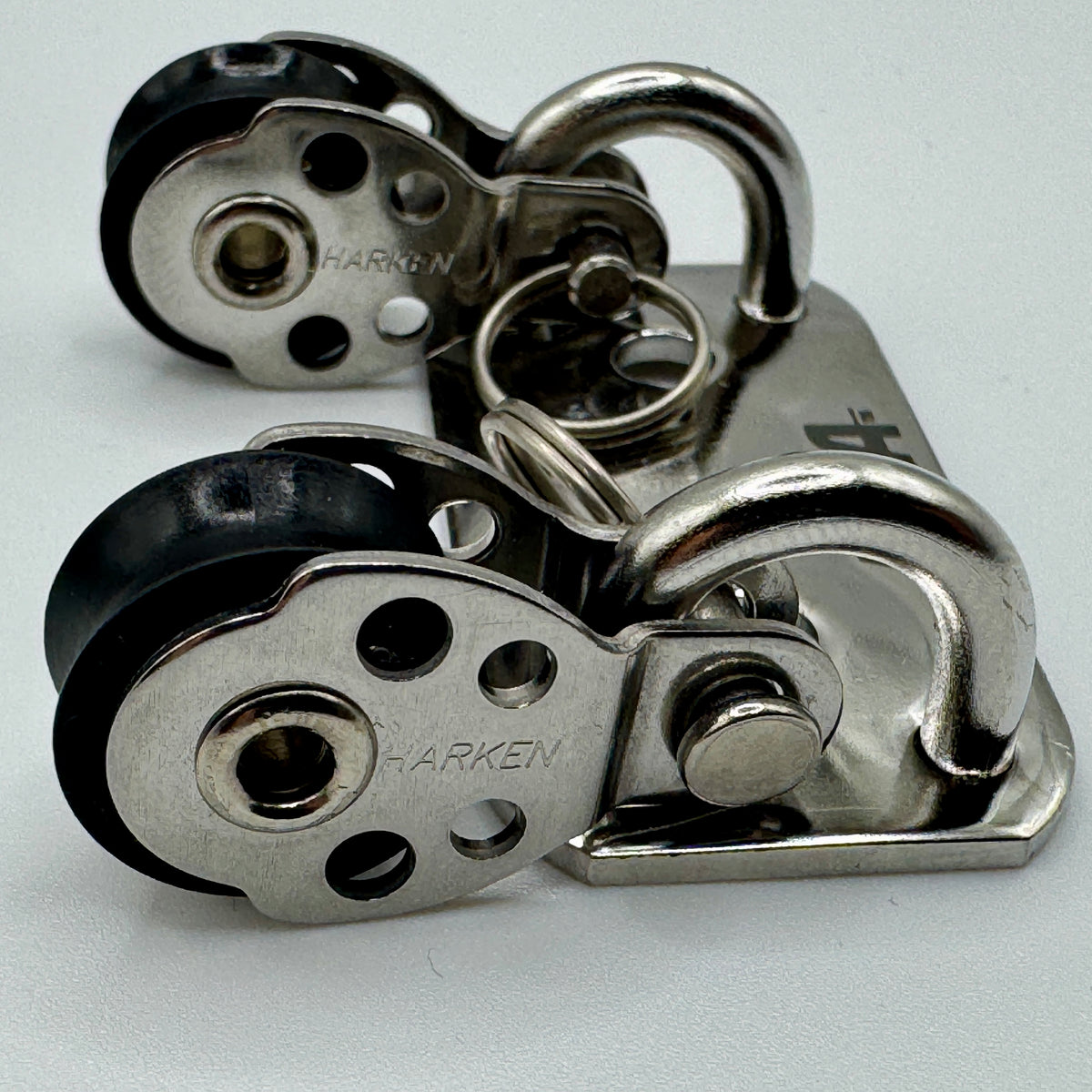 ILCA/Laser Deck Block Plate with Harken 16mm Forkhead Blocks