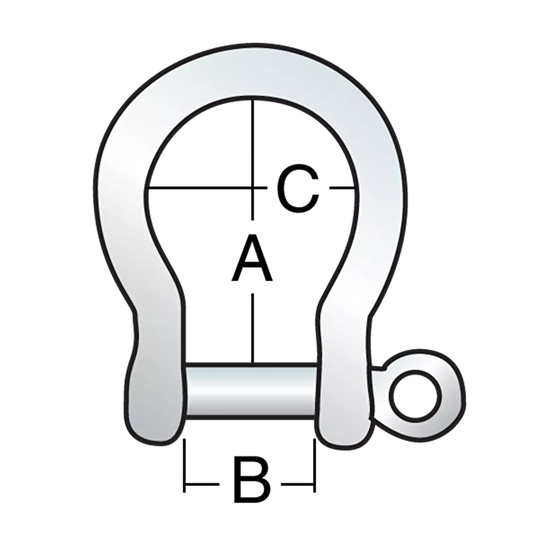 Harken 2131 4mm Shallow Bow Shackle