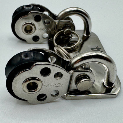 ILCA/Laser Deck Block Plate with Harken 16mm Forkhead Blocks