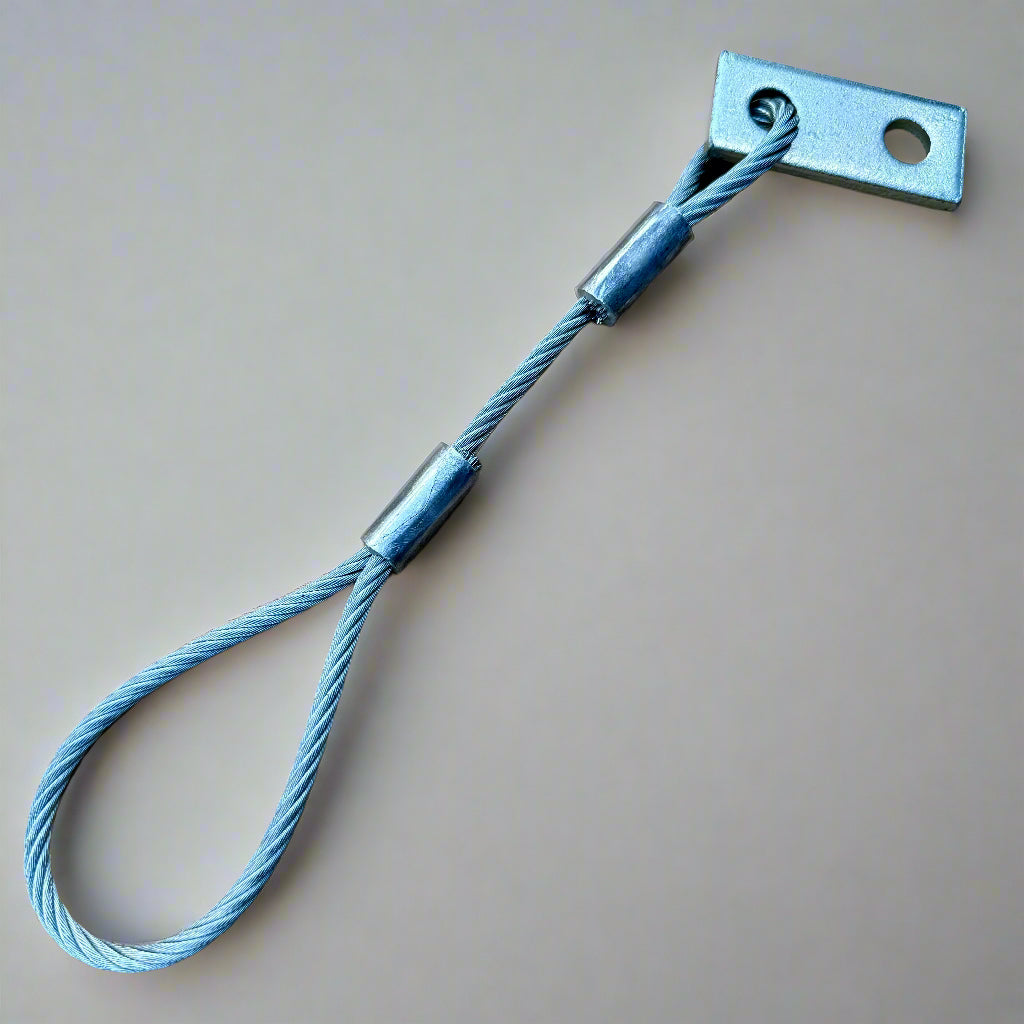 Safety Breakaway Cable 6mm with bracket for small, un-braked dinghy trailers