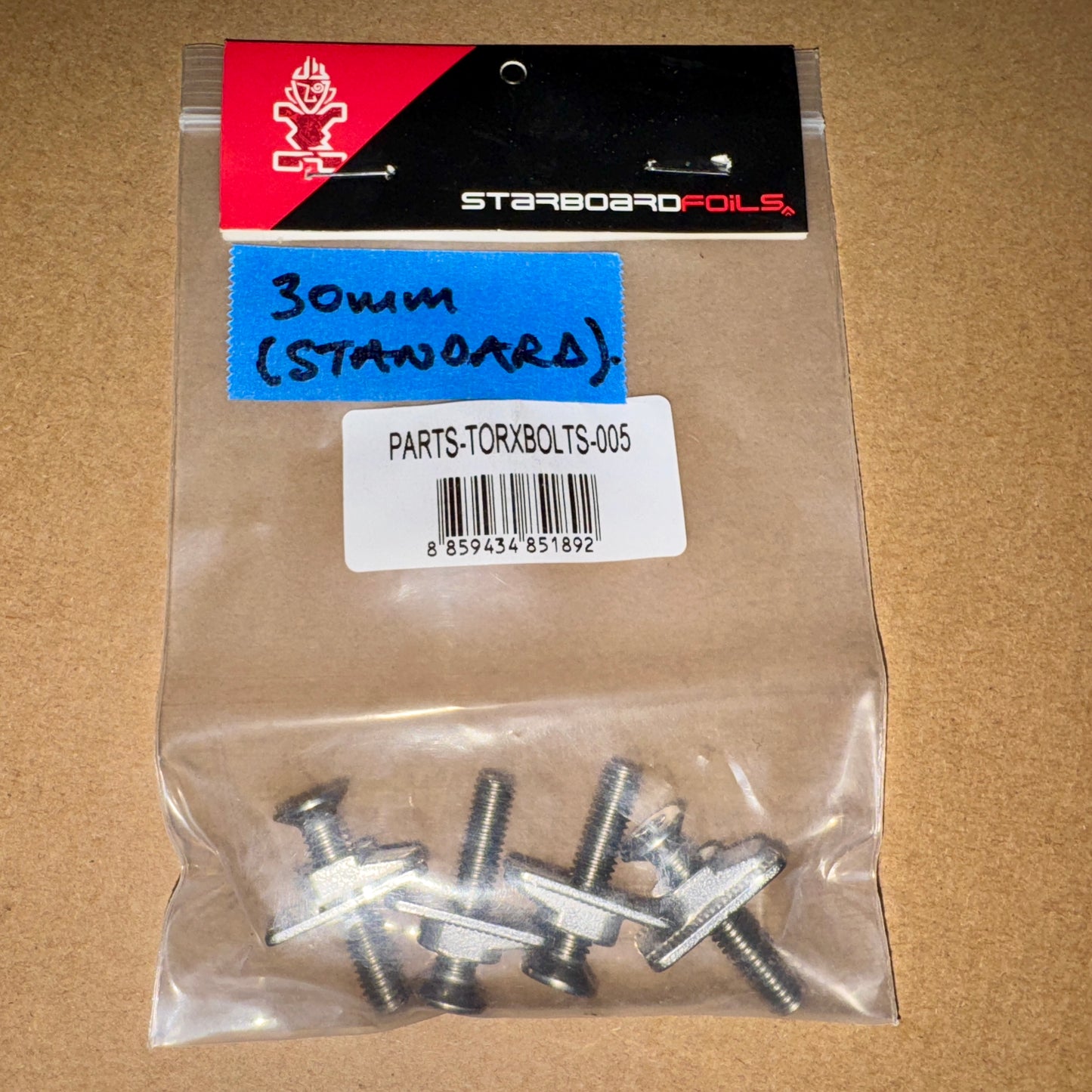 Starboard Wingfoil Track Nut Set TX30 (STANDARD LENGTH pack of 4)